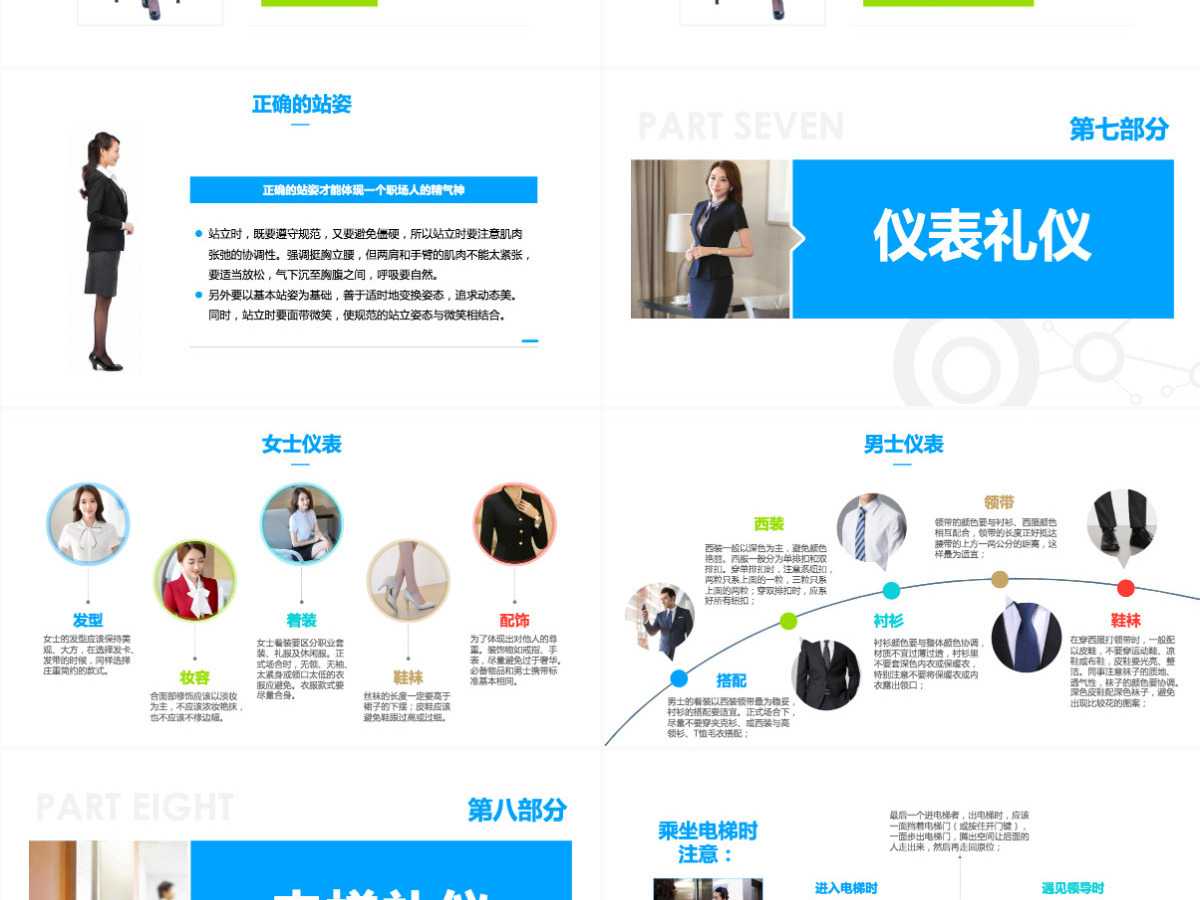企业商务礼仪知识培训礼仪课程ppt模板
