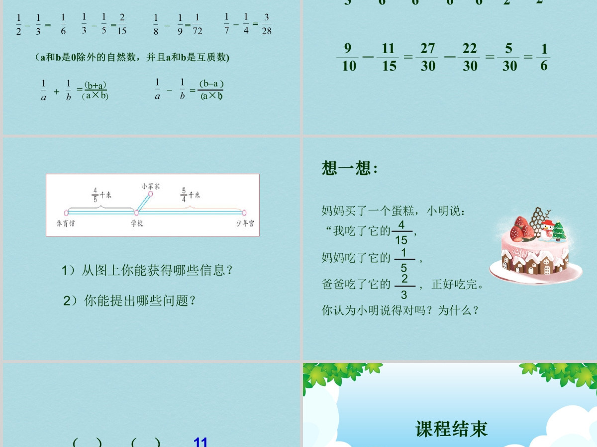 异分母分数加减法课件（小学数学五年级课件）PPT