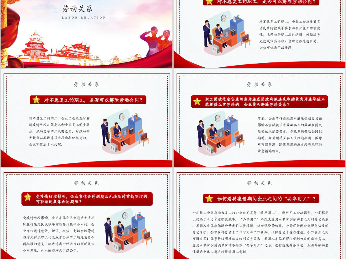 2020疫情党课新型冠状病毒肺炎疫情期间企业复工复产享受的补贴和利好政策红色商务PPT