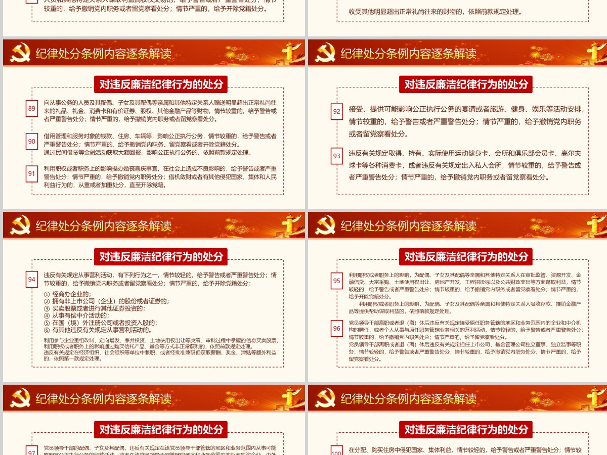 原创精讲新版中国共产党纪律处分条例党课PPT-版权可商用 原创精讲新版中国共产党纪律处分条例党课PPT-版权可商用