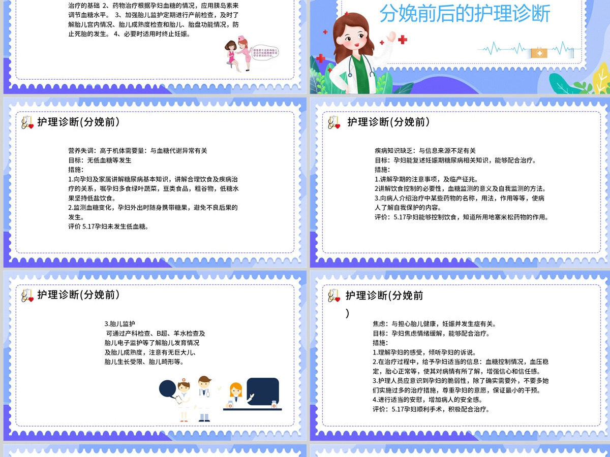 2022妊娠糖尿病护理查房商务创意护理查房通用PPT