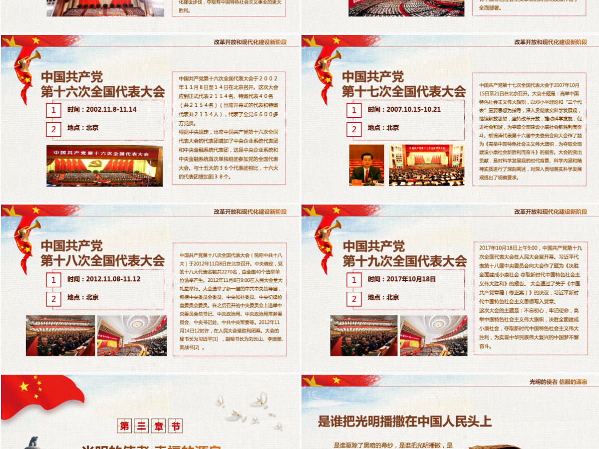 建党节100周年光辉的历程党课课件中国共产党党史党建PPT模板-含讲稿