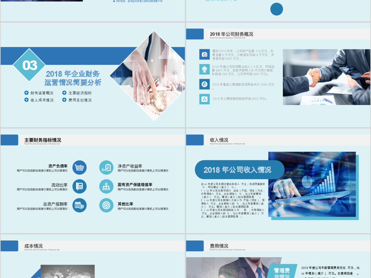 2019财务总监年度报表PPT模板 2019财务总监年度报表PPT模板
