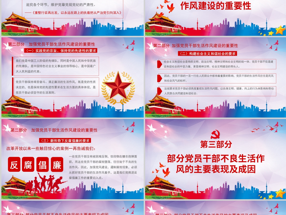 锲而不舍抓作风永不放松严党纪PPT模板