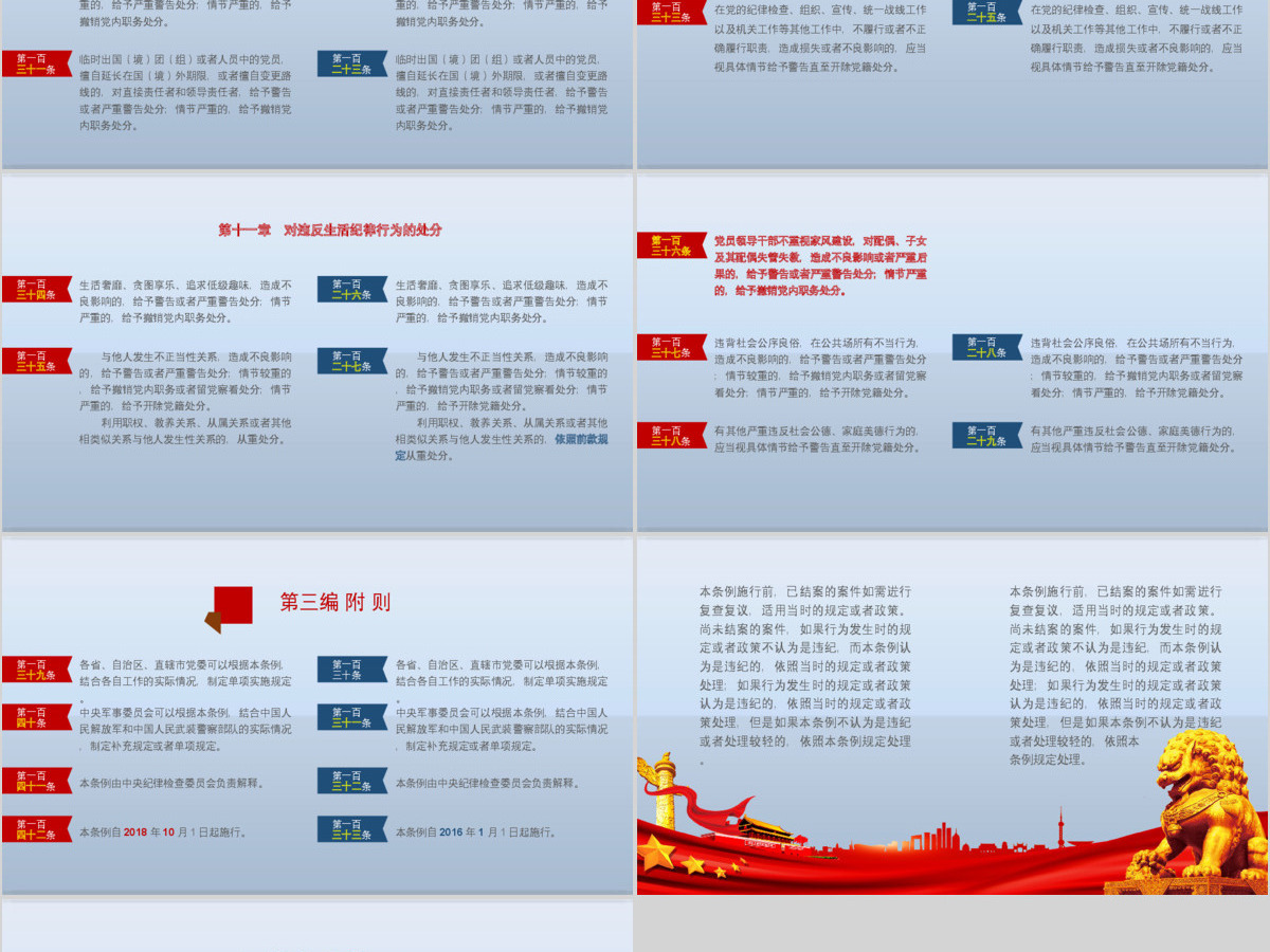 原创修订对照表中国共产党纪律处分条例党课PPT 原创修订对照表中国共产党纪律处分条例党课PPT