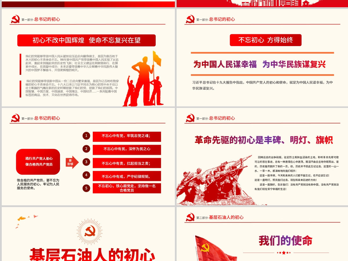 原创不忘初心牢记使命主题党课党政党委党建党员-版权可商用含讲稿 原创不忘初心牢记使命主题党课党政党委党建党员-版权可商用含讲稿