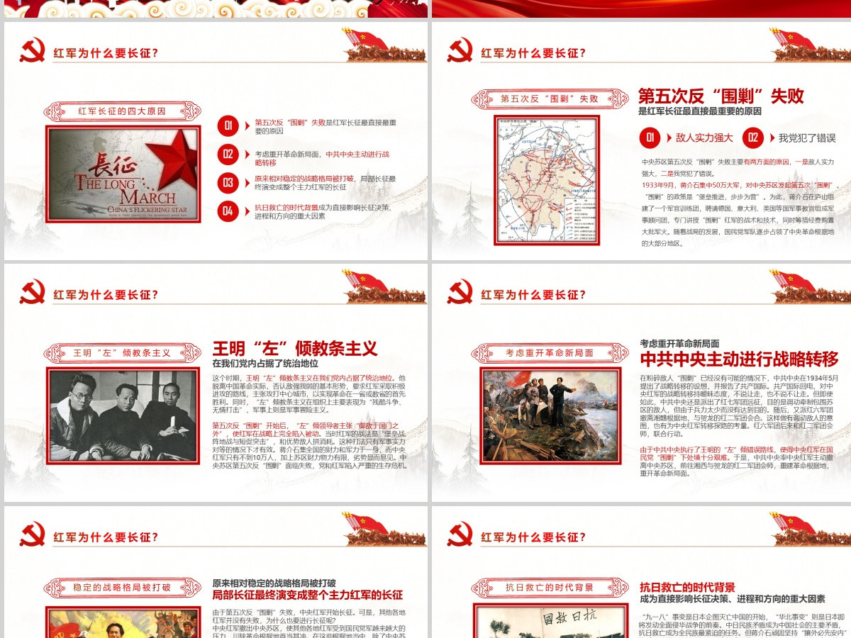 红军长征PPT模板纪念长征胜利85周年-含讲稿 红军长征PPT模板纪念长征胜利85周年-含讲稿