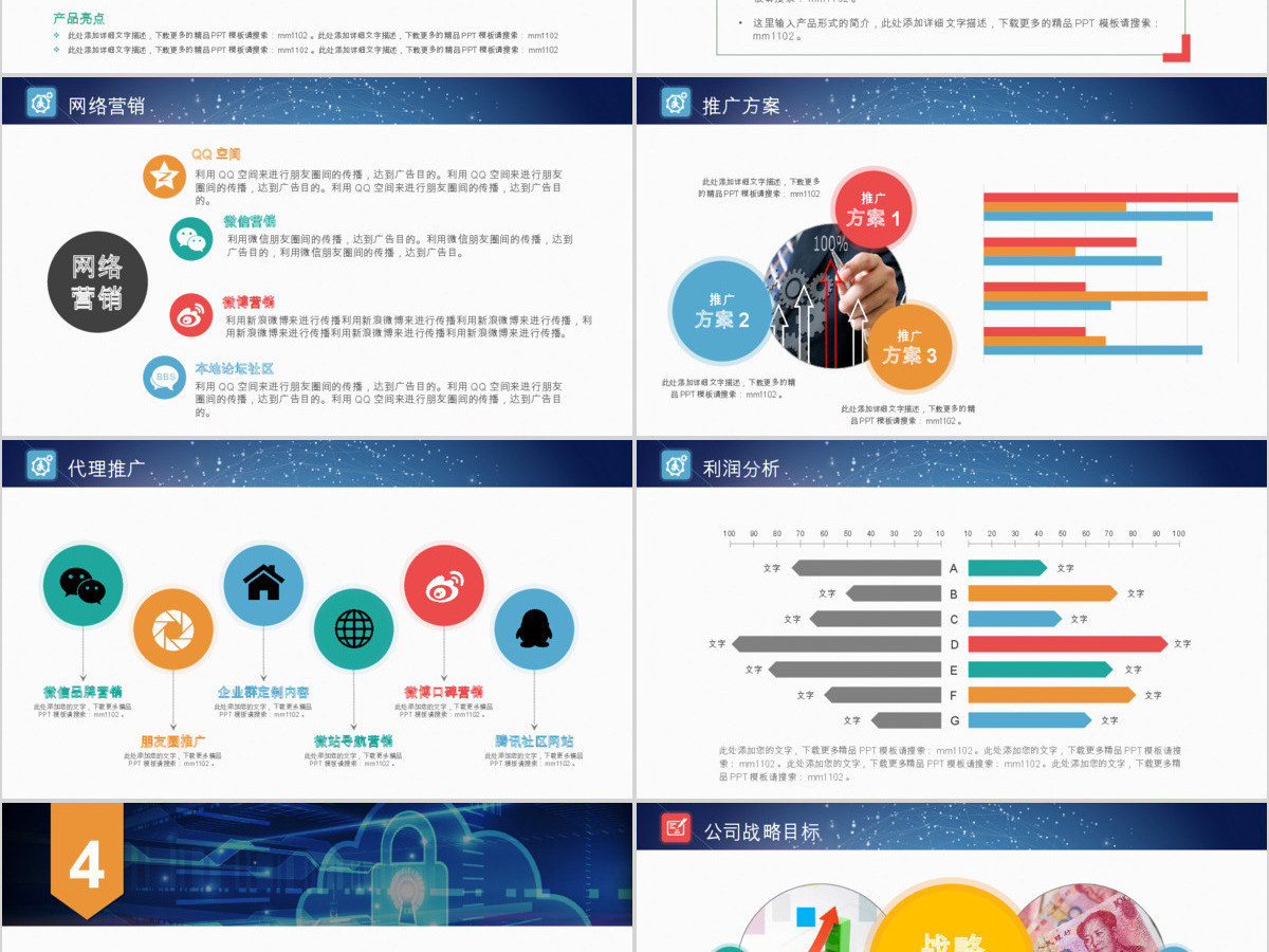 2019创业融资计划书PPT模板