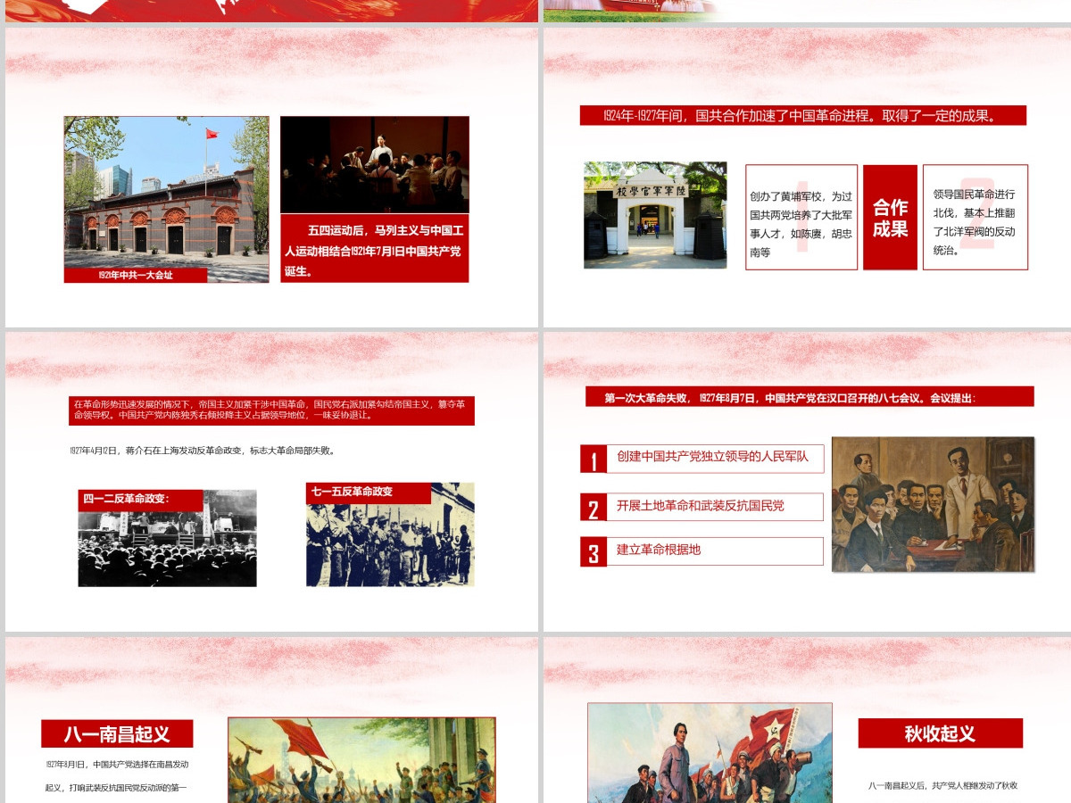 光辉历程荣耀100载建党100周年党课ppt--含讲稿