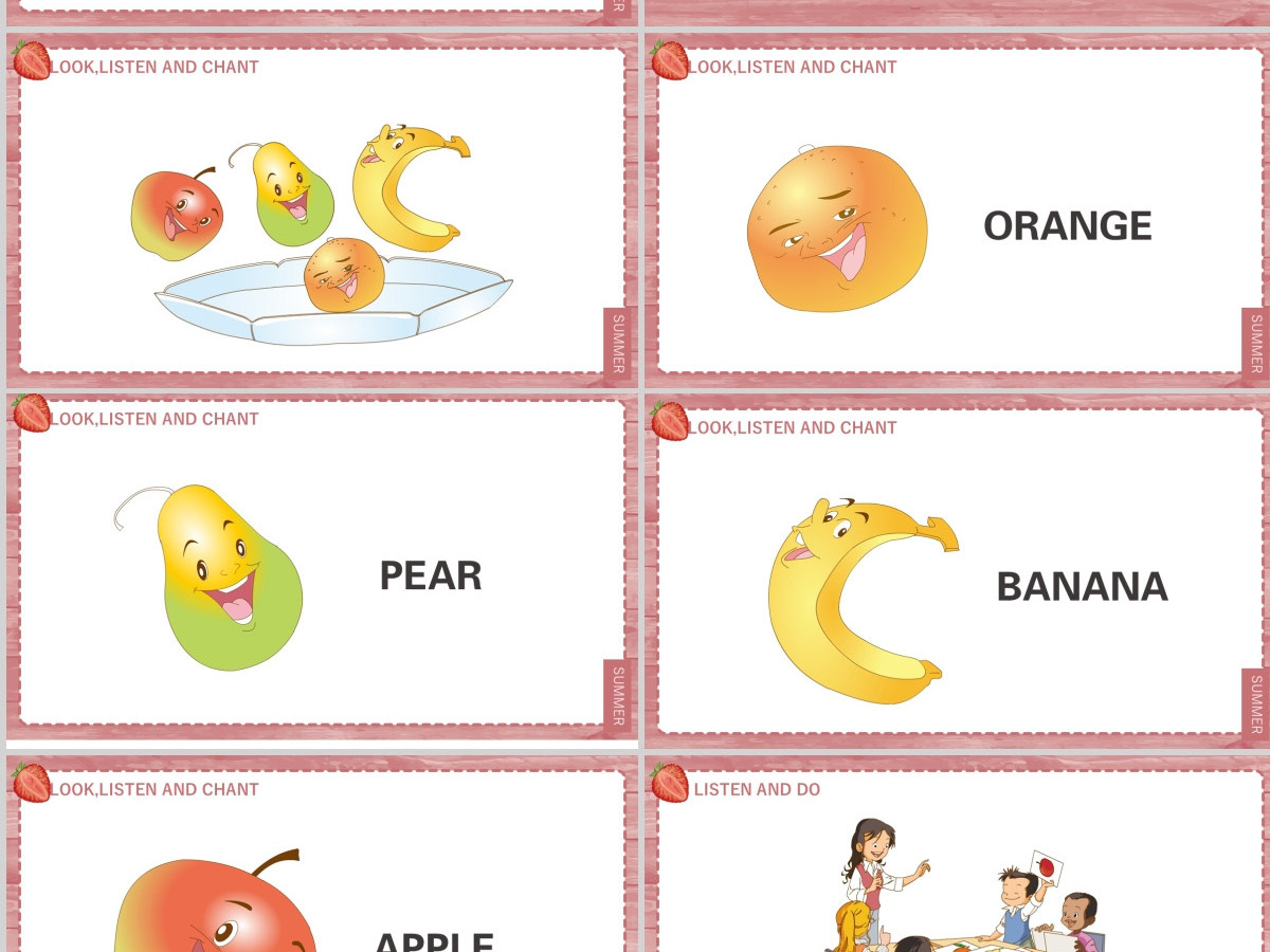 人教版小学一年级英语上册第六课：fruit（含配套教案）课件PPT
