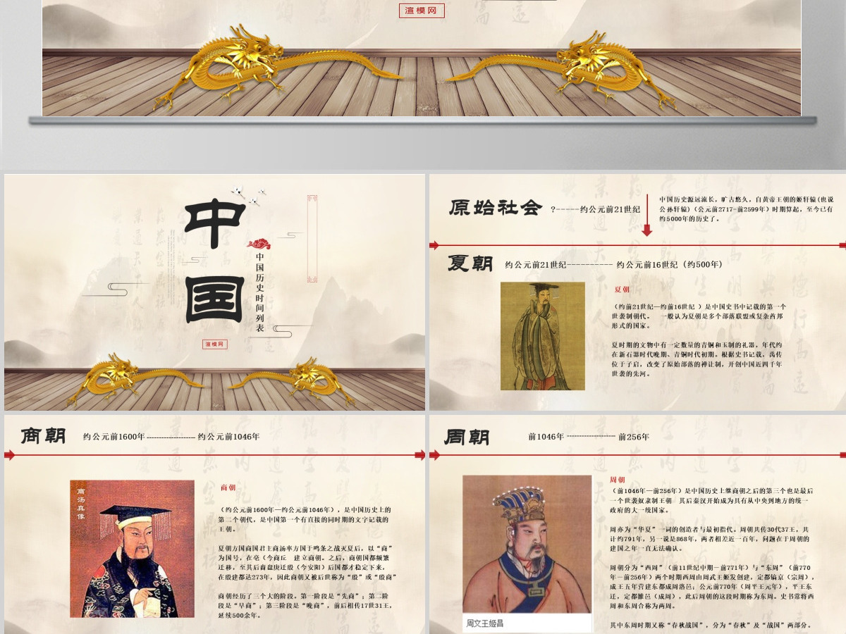 简约历史课件中国历史时间列表