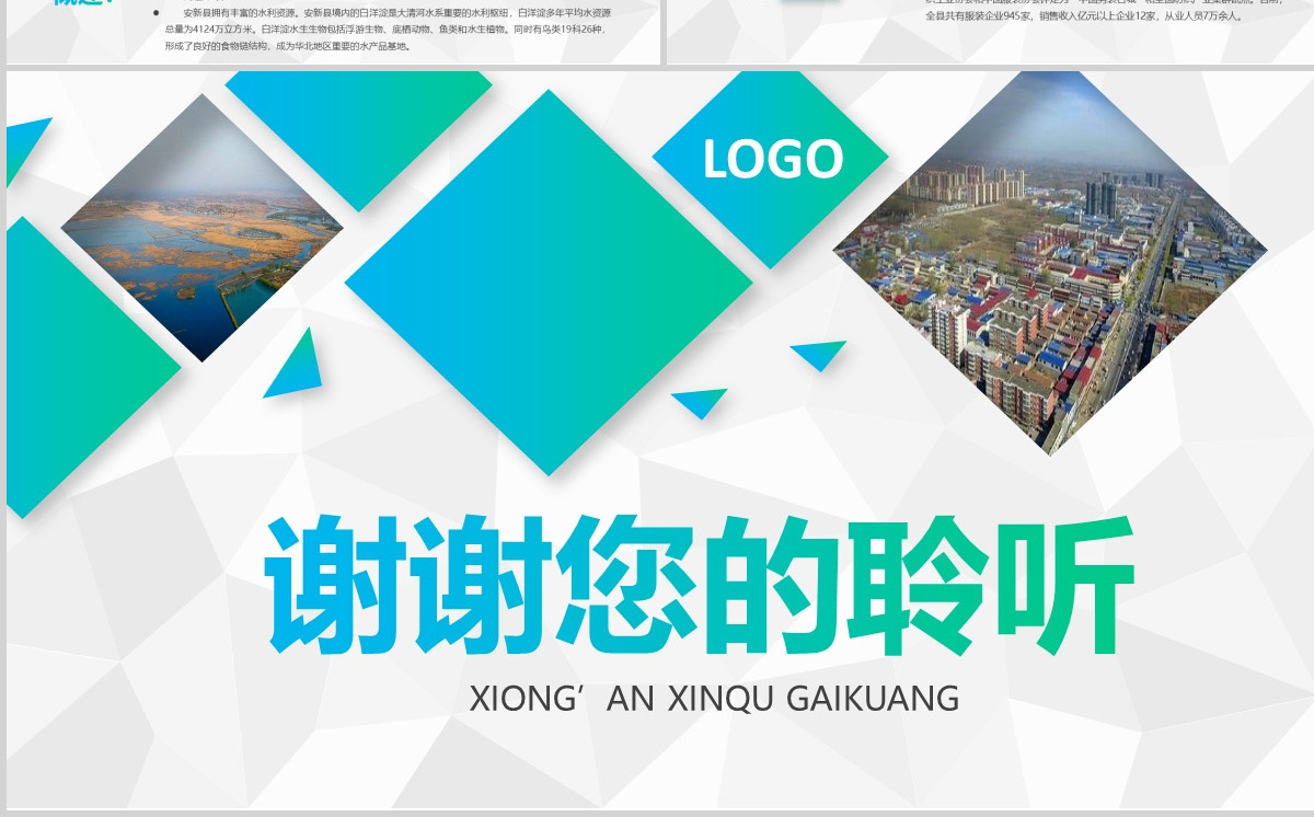 河北雄安新区介绍PPT模板概况规划地图