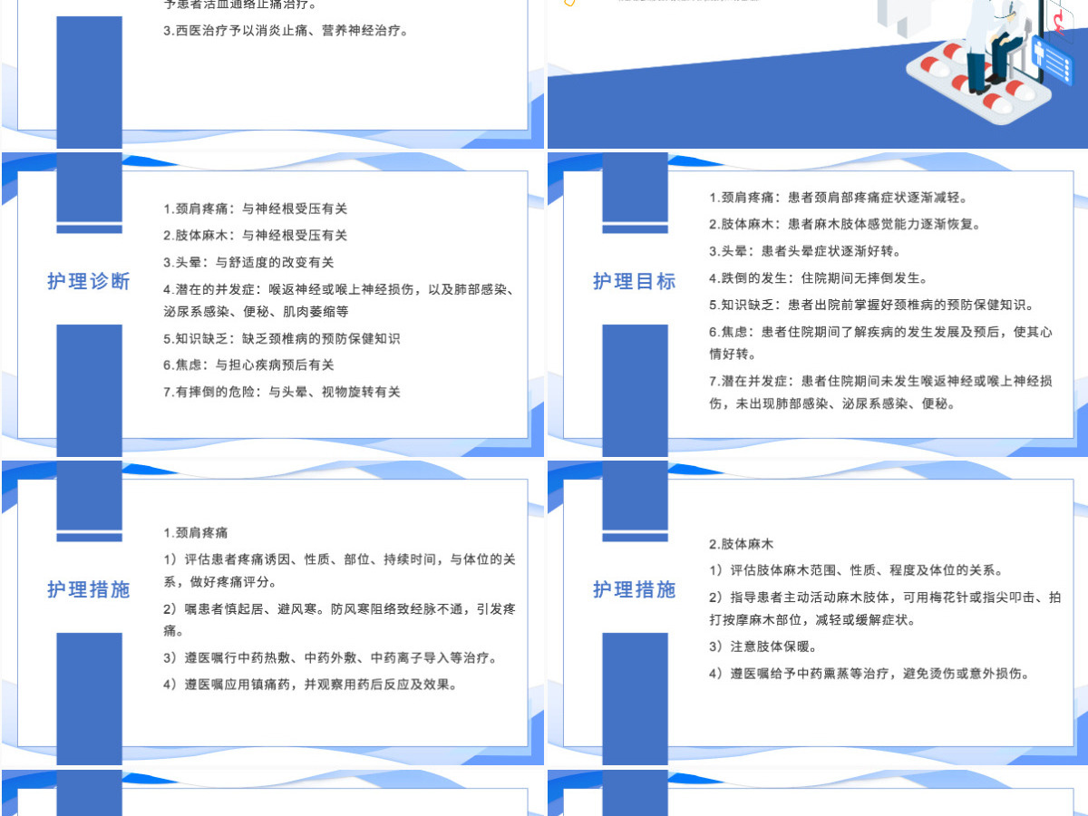 2022颈椎病护理查房清新个性护理查房通用PPT 2022颈椎病护理查房清新个性护理查房通用PPT
