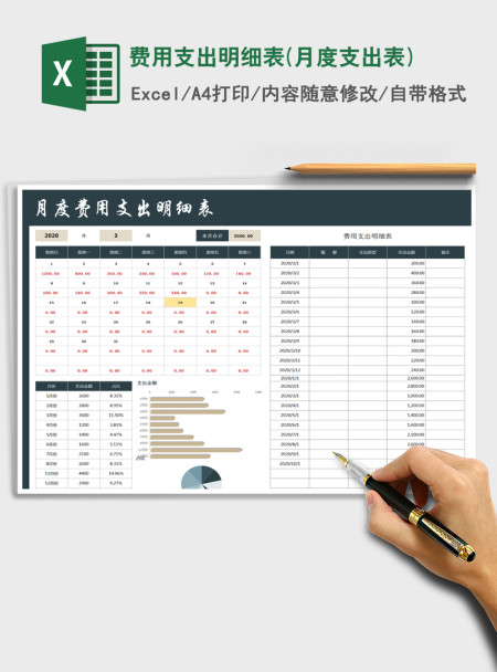 2021年费用支出明细表(月度支出表) 2021年费用支出明细表(月度支出表)