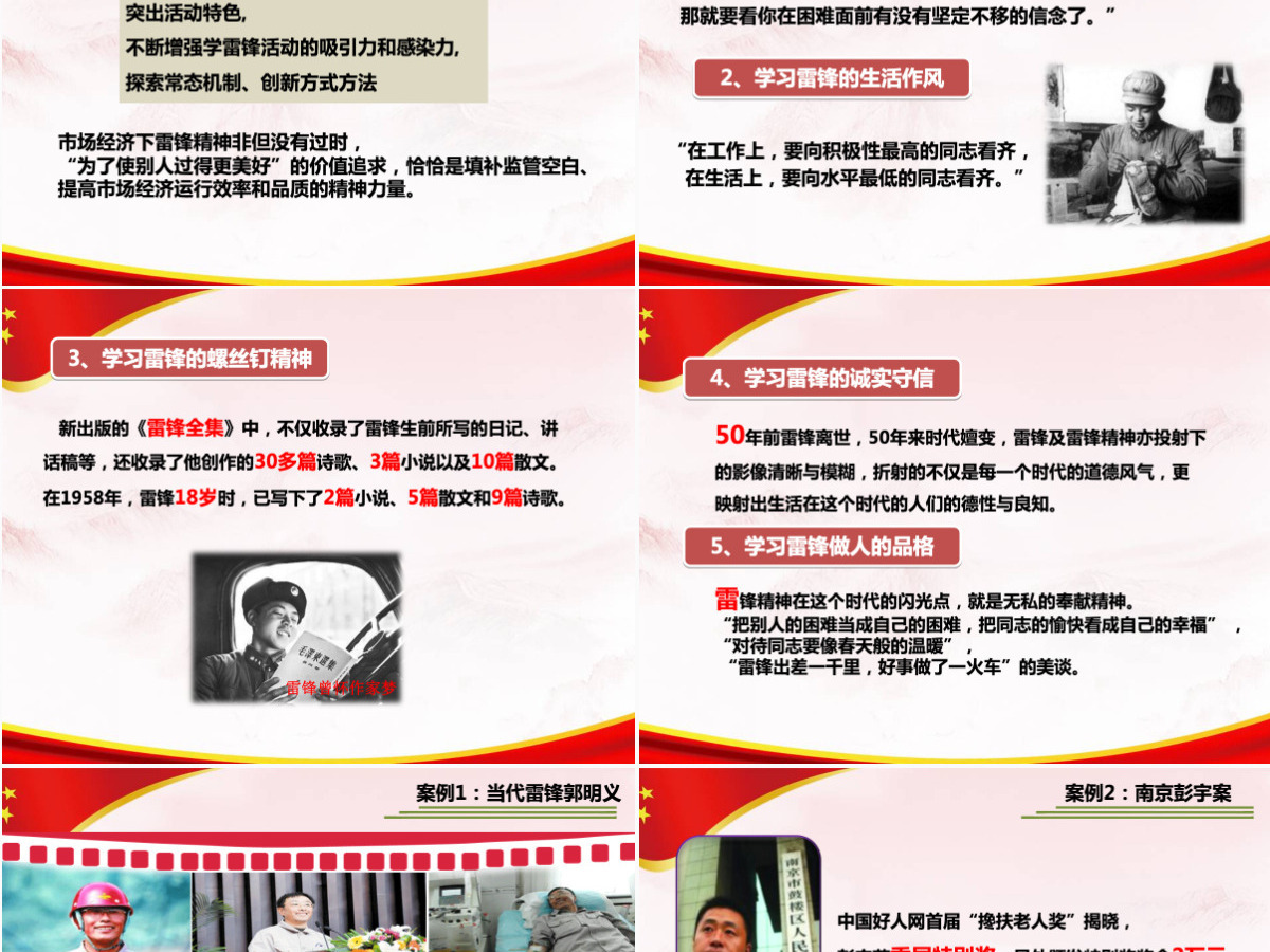 学习雷锋精神党课PPT课件 学习雷锋精神党课PPT课件