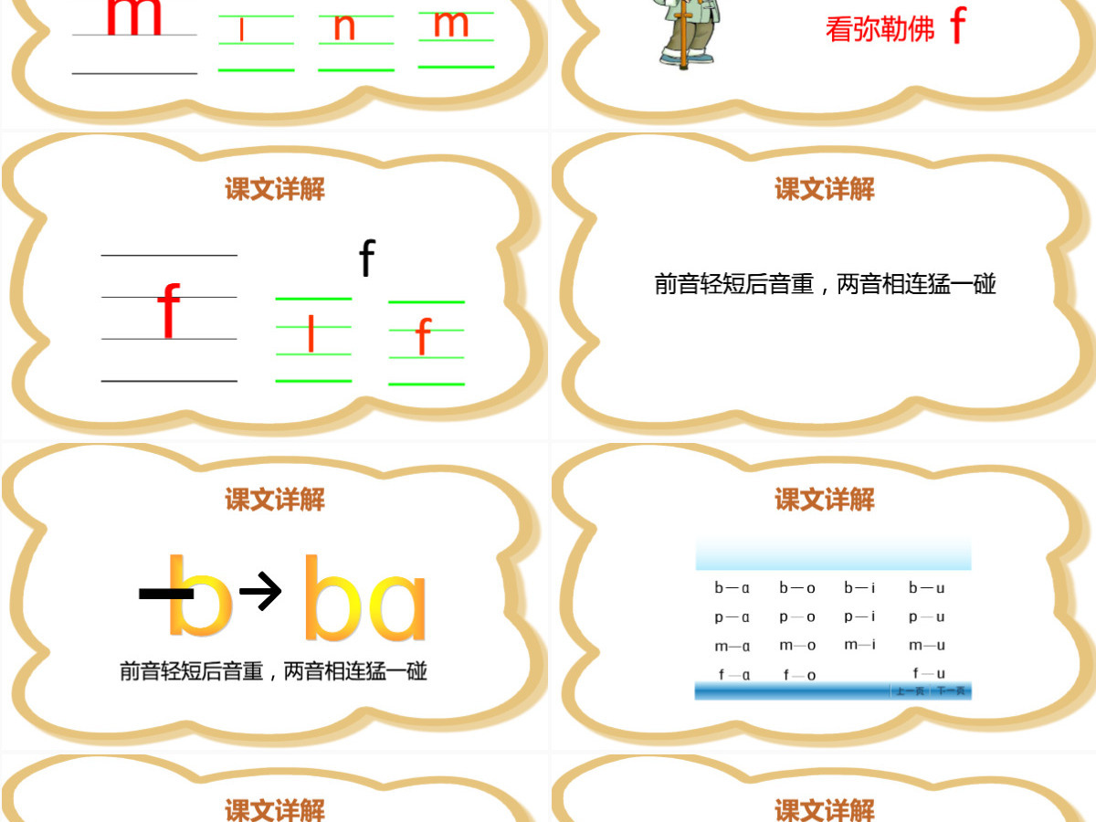 人教版小学语文一年级上册《汉语拼音3 b p m f》课件PPT 人教版小学语文一年级上册《汉语拼音3 b p m f》课件PPT
