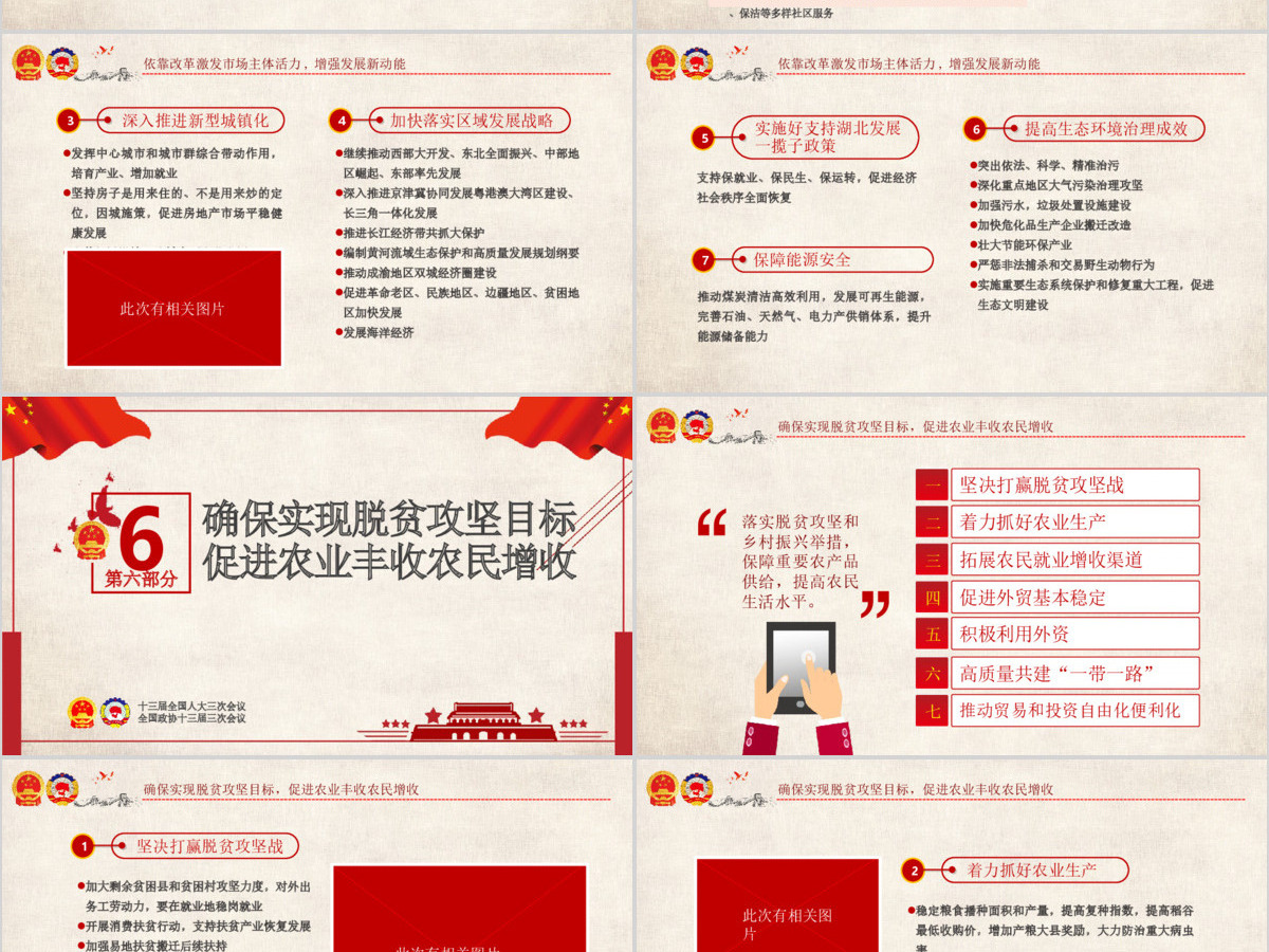 2020全国两会政府工作报告解读PPT