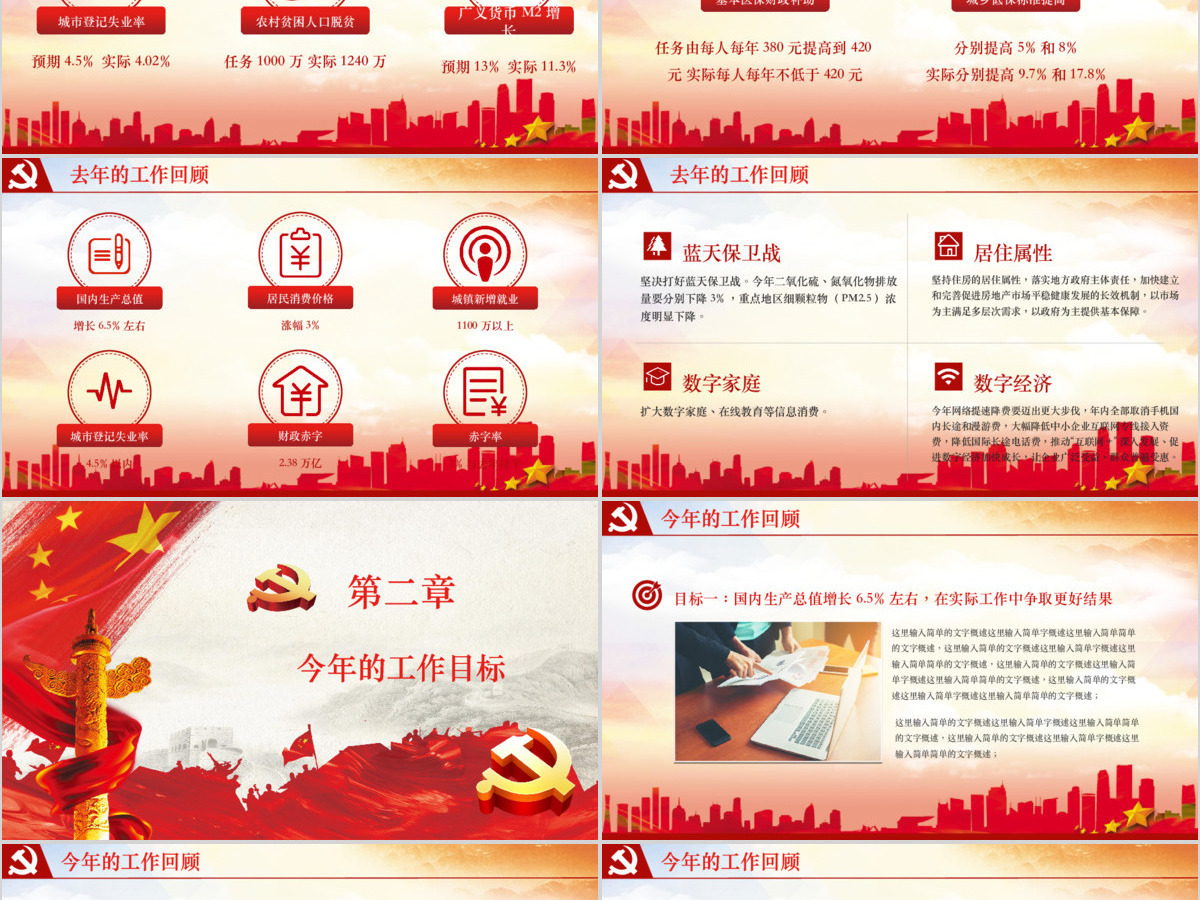 政府工作报告解读暨两会政府汇报学习PPT