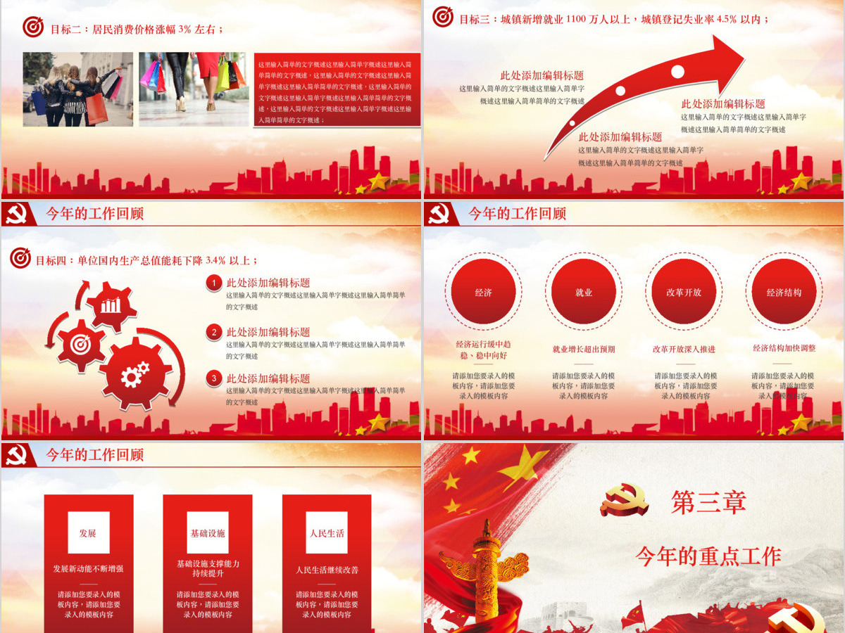 政府工作报告解读暨两会政府汇报学习PPT