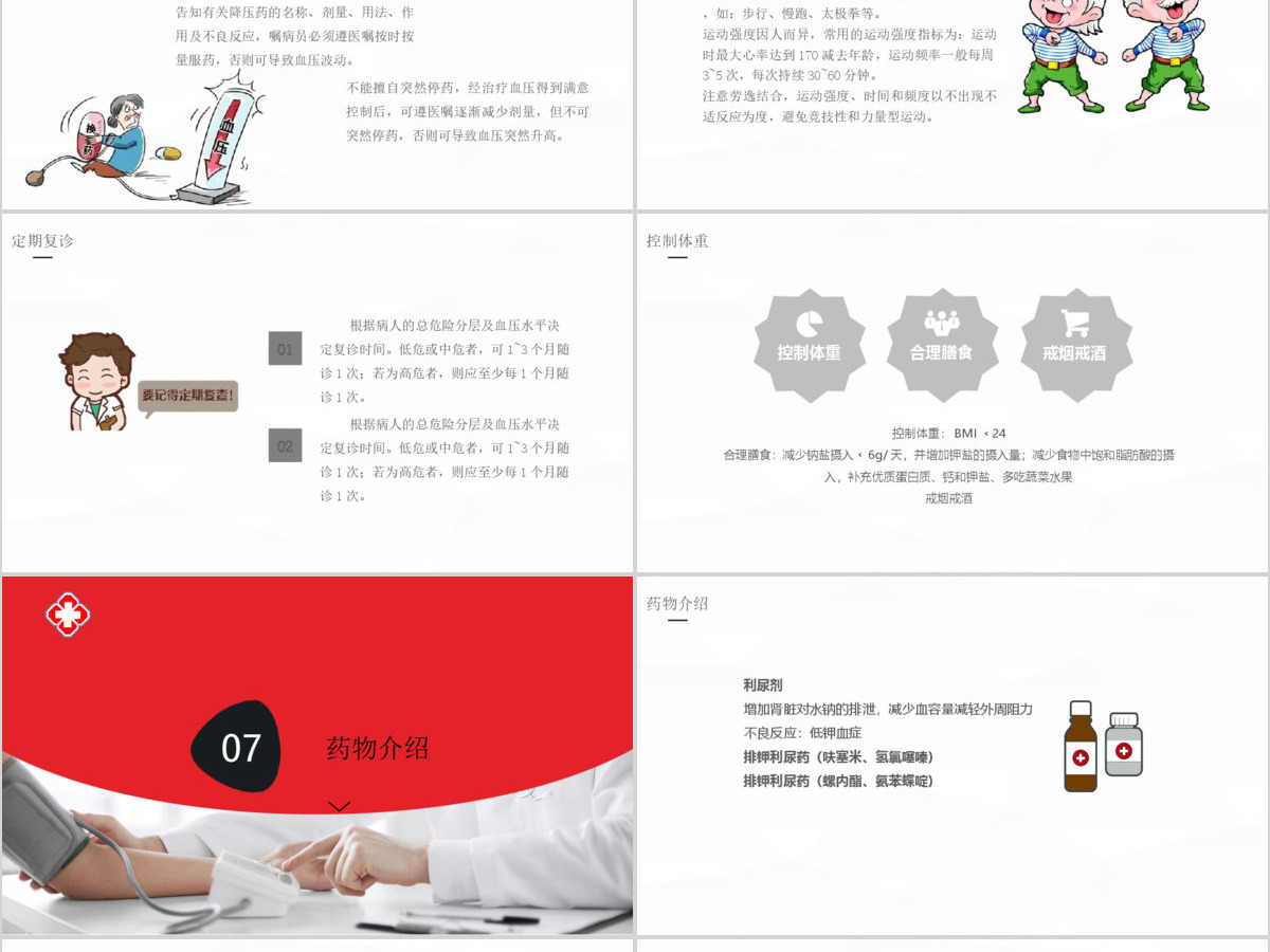 简单卡通版高血压的护理业务医疗相关PPT模板 简单卡通版高血压的护理业务医疗相关PPT模板