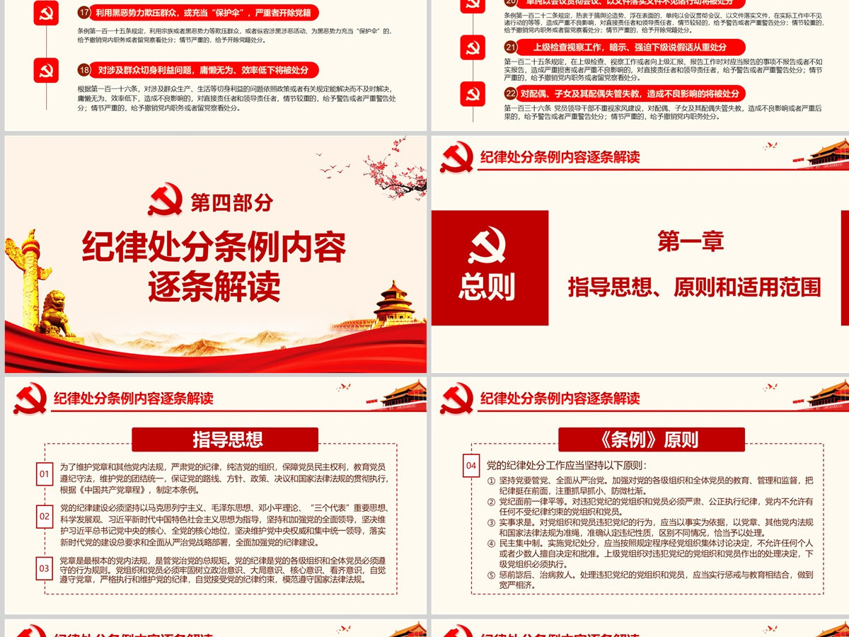 原创学习解读中国共产党纪律处分条例党课PPT-版权可商用 原创学习解读中国共产党纪律处分条例党课PPT-版权可商用