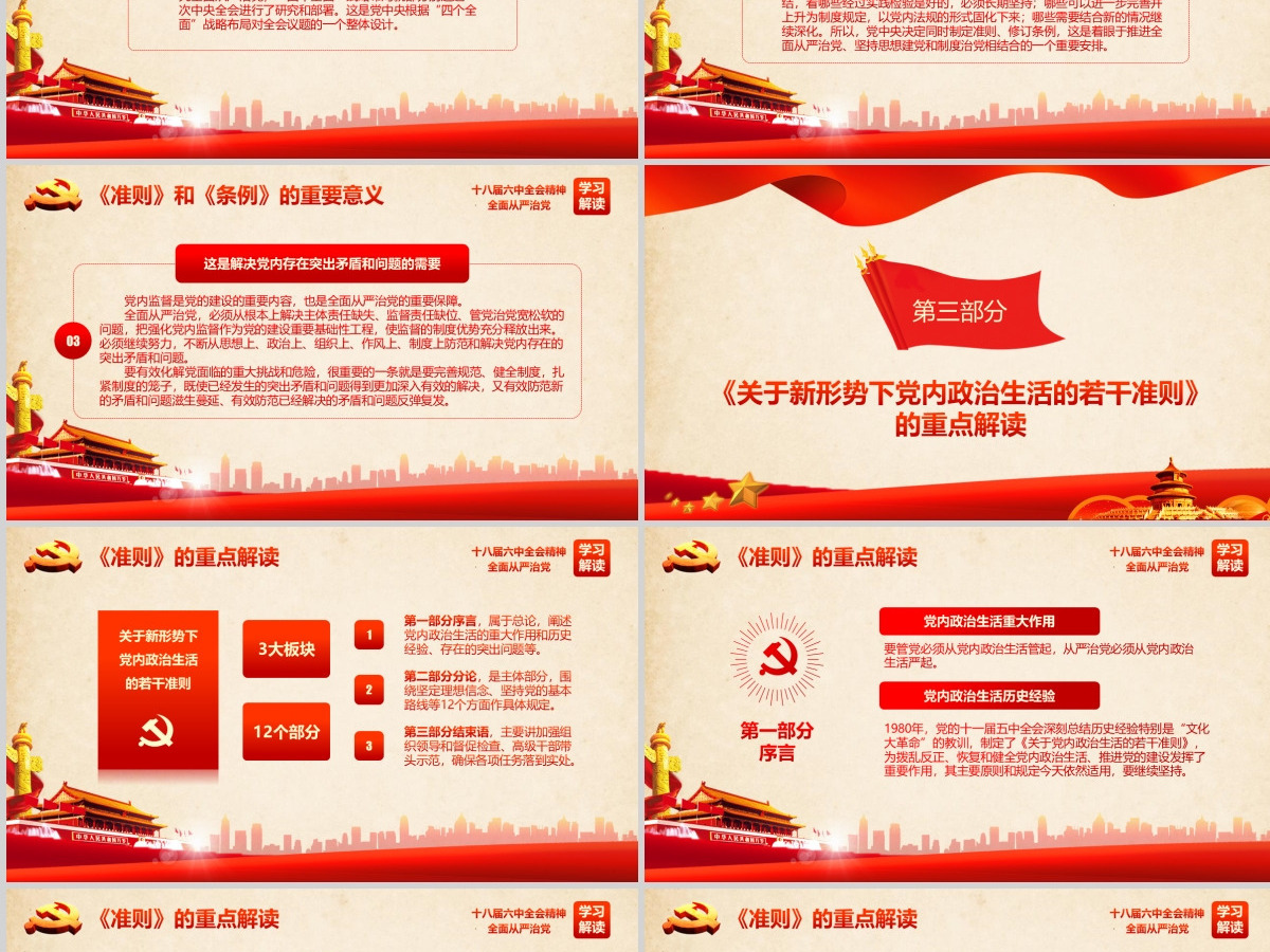 党政机关若干准则监督条例学习PPT模板幻灯片 党政机关若干准则监督条例学习PPT模板幻灯片