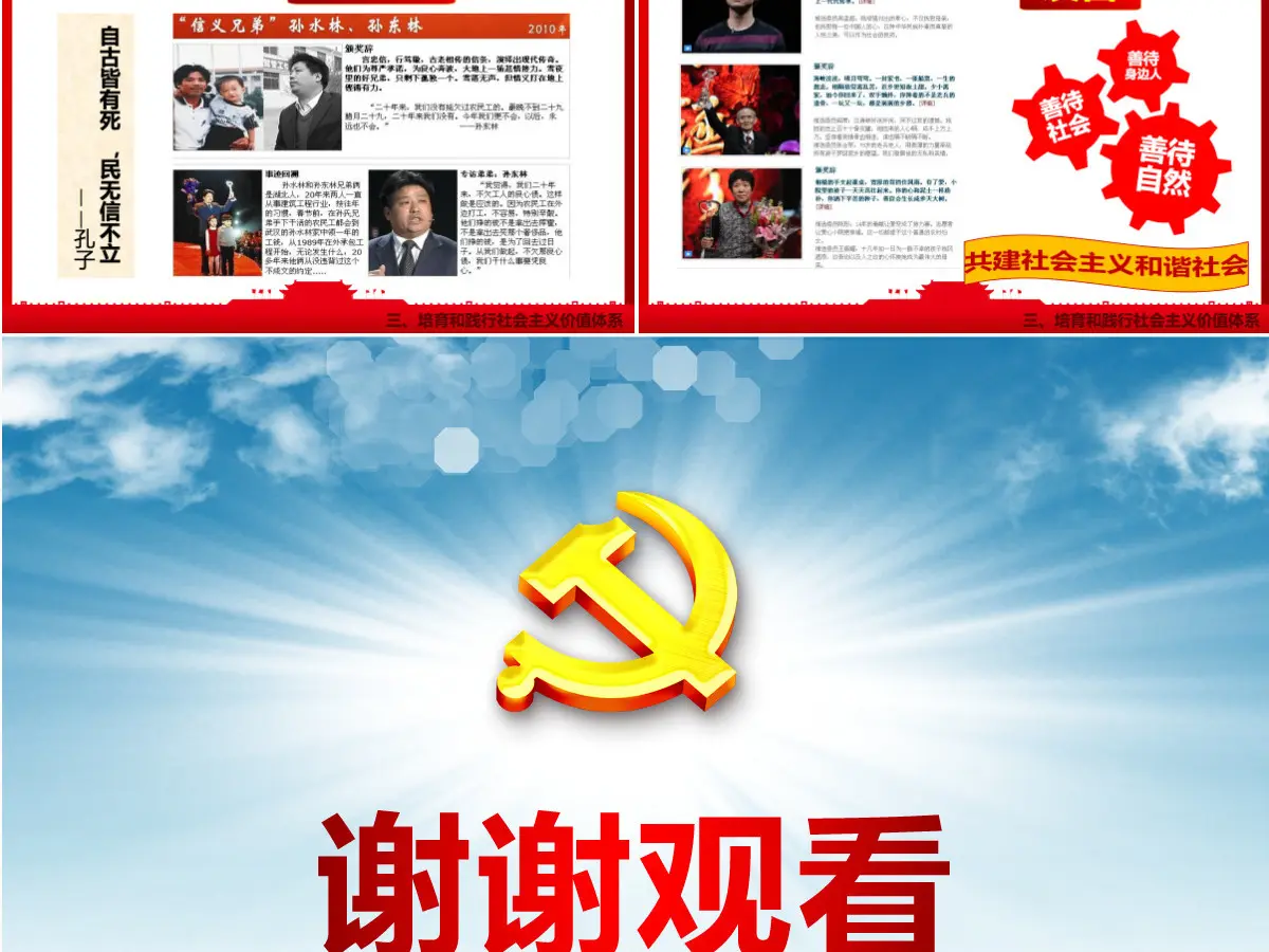 社会主义核心价值观宣讲培训ppt模板课件