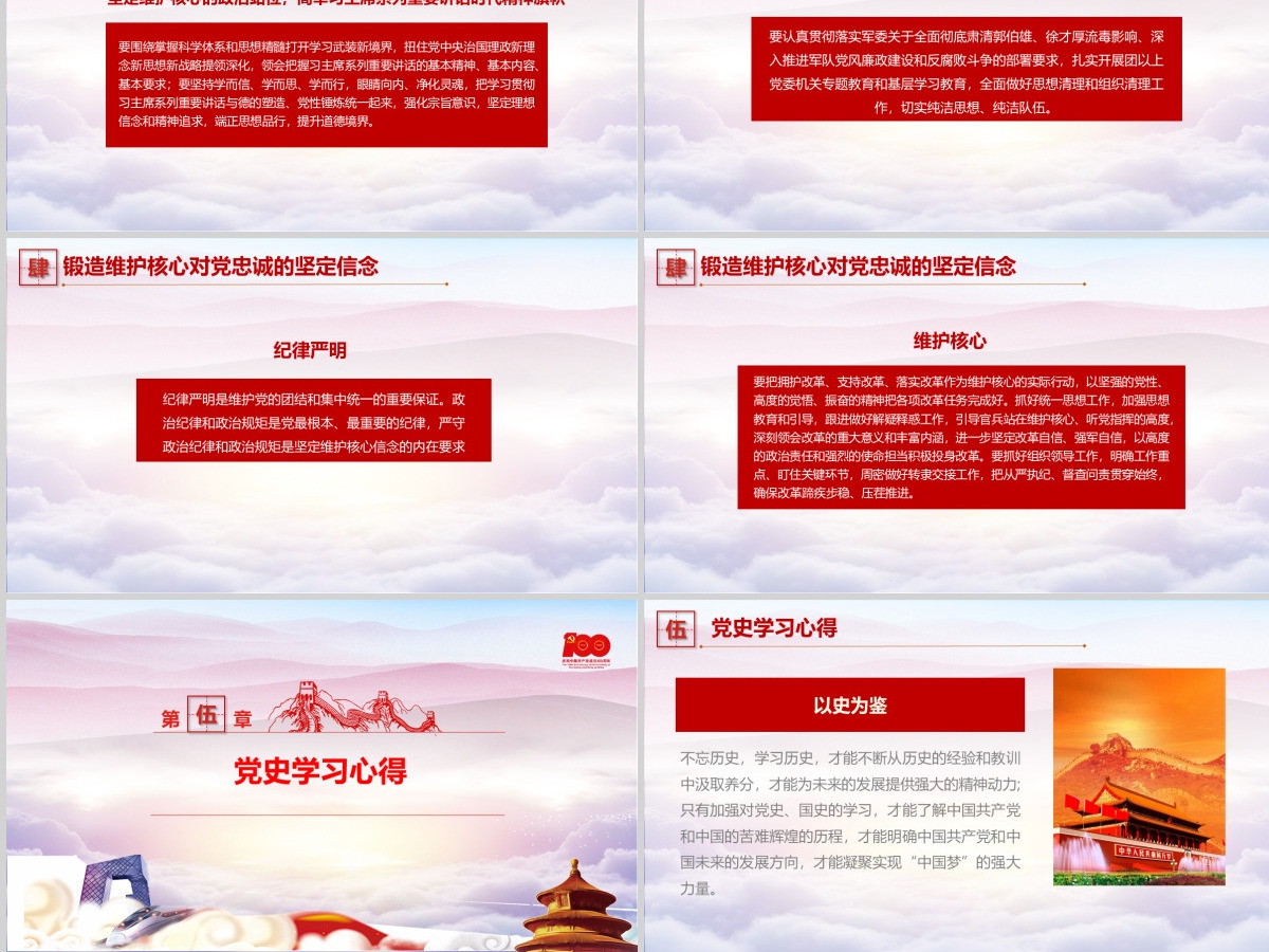 七一中国共产党党史建党节100周年党课学习党的光辉历程PPT模板--含讲稿