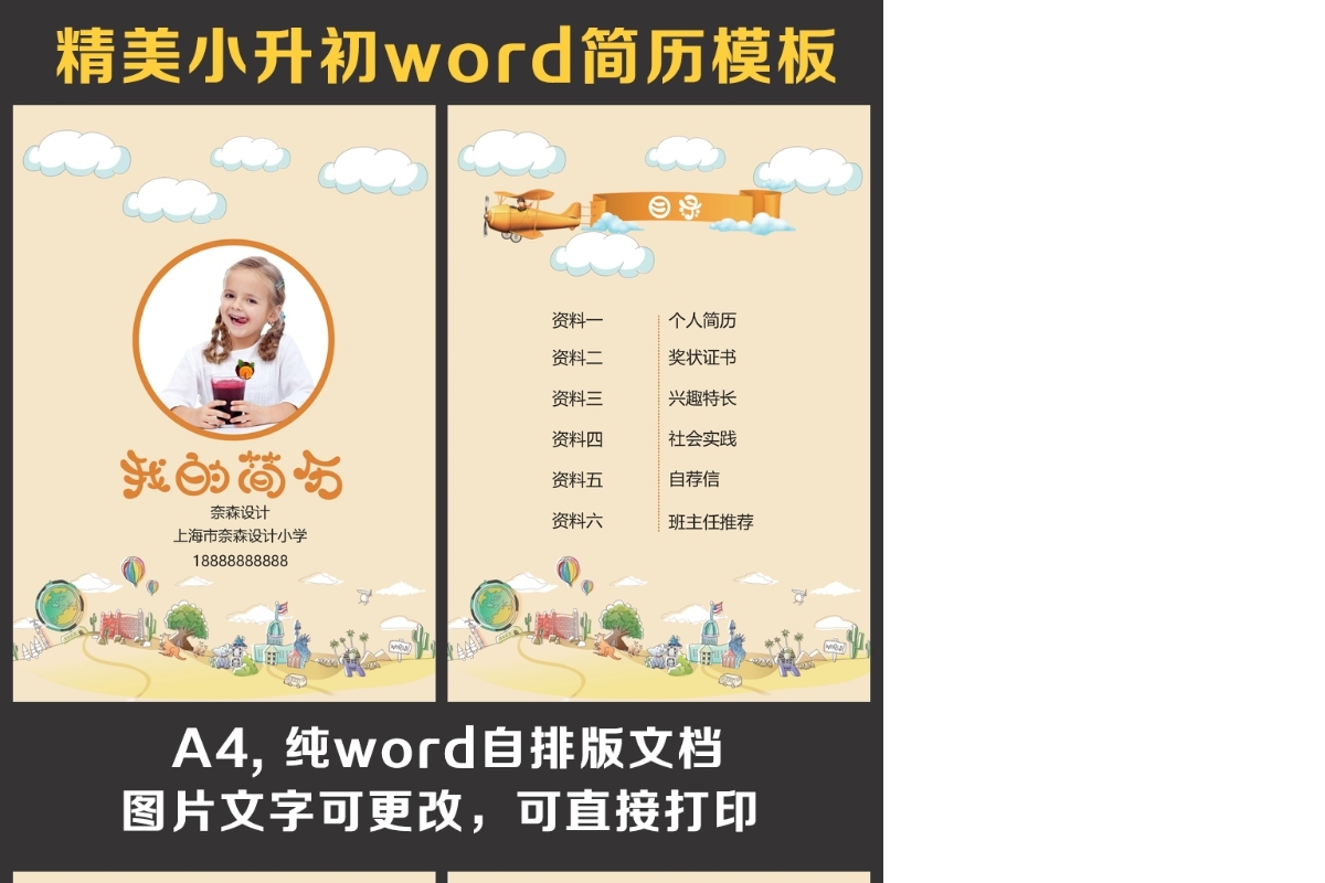 小升初简历