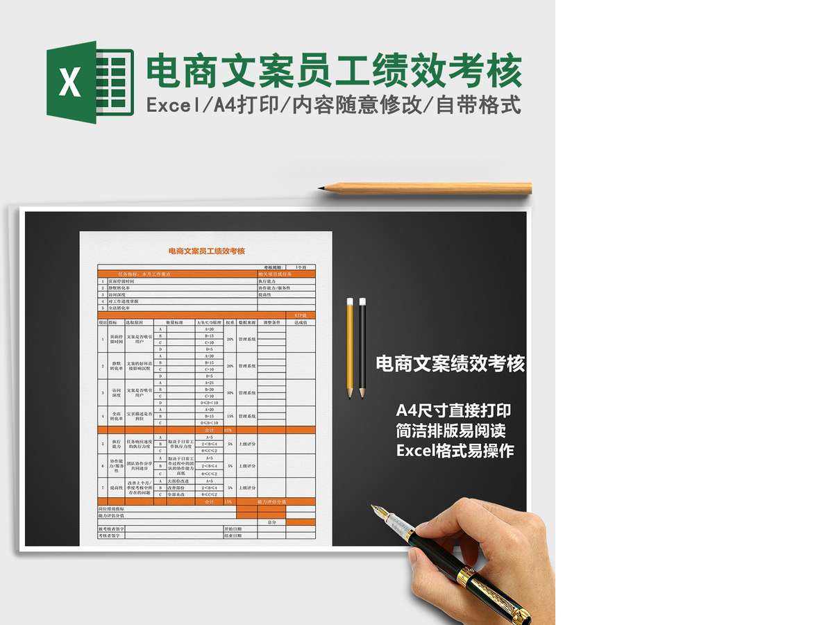 2022年电商文案员工绩效考核 2022年电商文案员工绩效考核