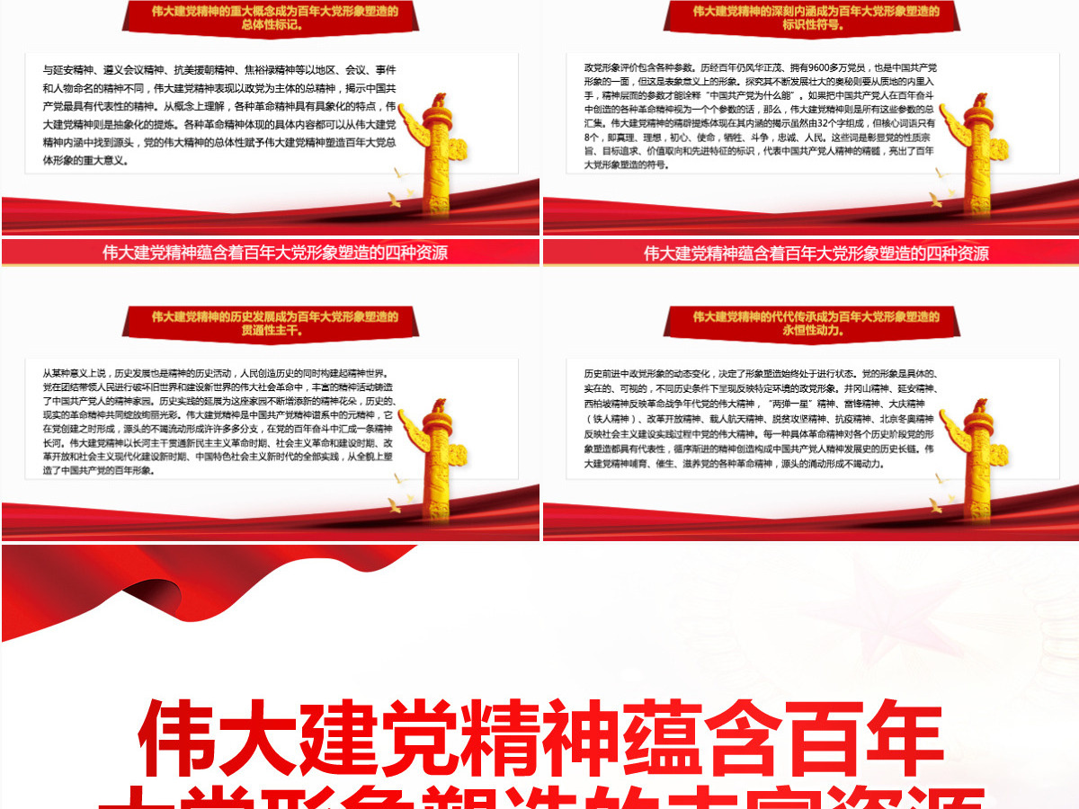 伟大建党精神蕴含百年大党形象塑造的丰富资源党政风深入学习伟大建党精神专题党课PPT-含讲稿 伟大建党精神蕴含百年大党形象塑造的丰富资源党政风深入学习伟大建党精神专题党课PPT-含讲稿
