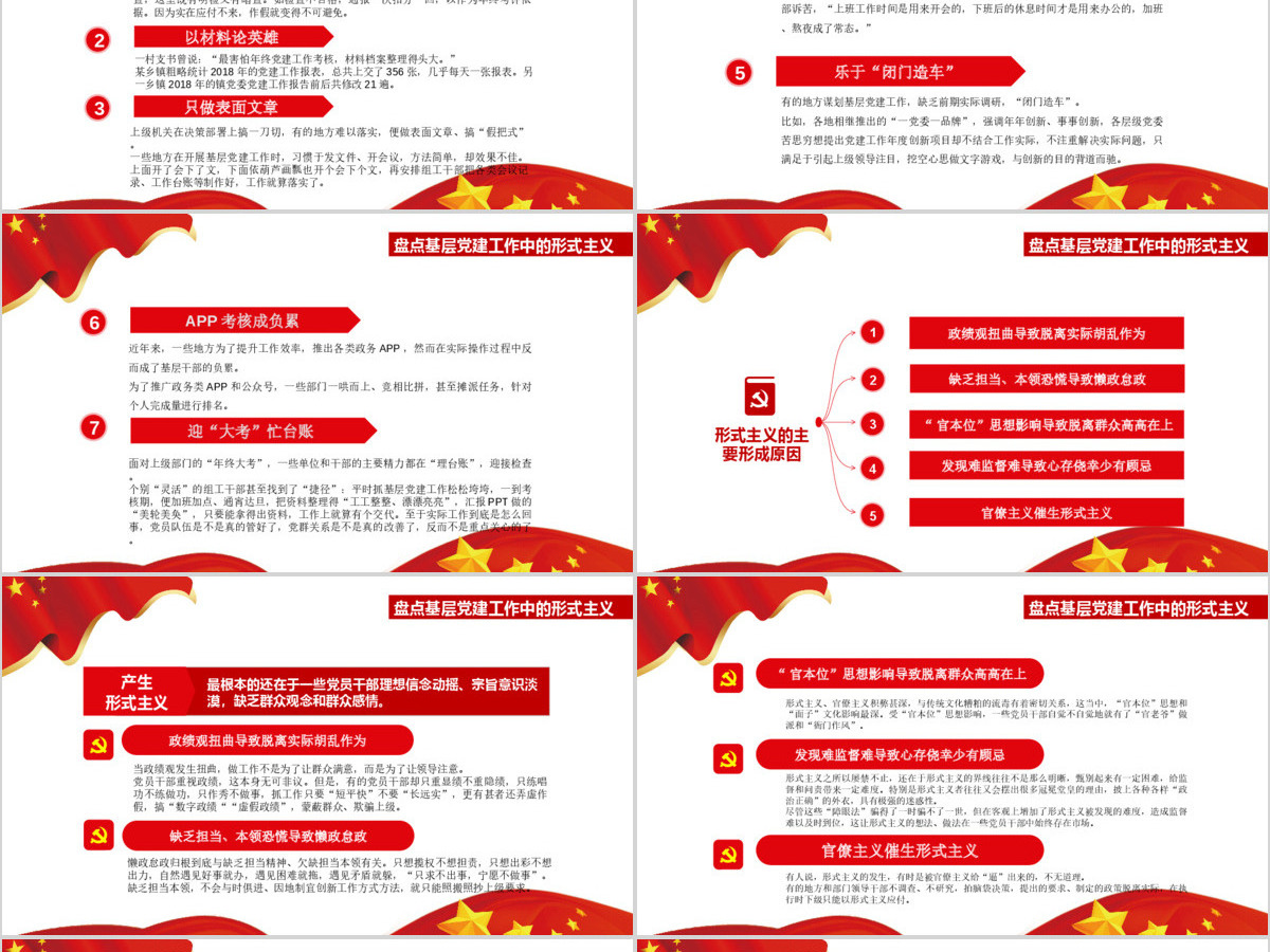 红色大气党政关于解决形式主义突出问题为基层减负的通知党课通用PPT 红色大气党政关于解决形式主义突出问题为基层减负的通知党课通用PPT