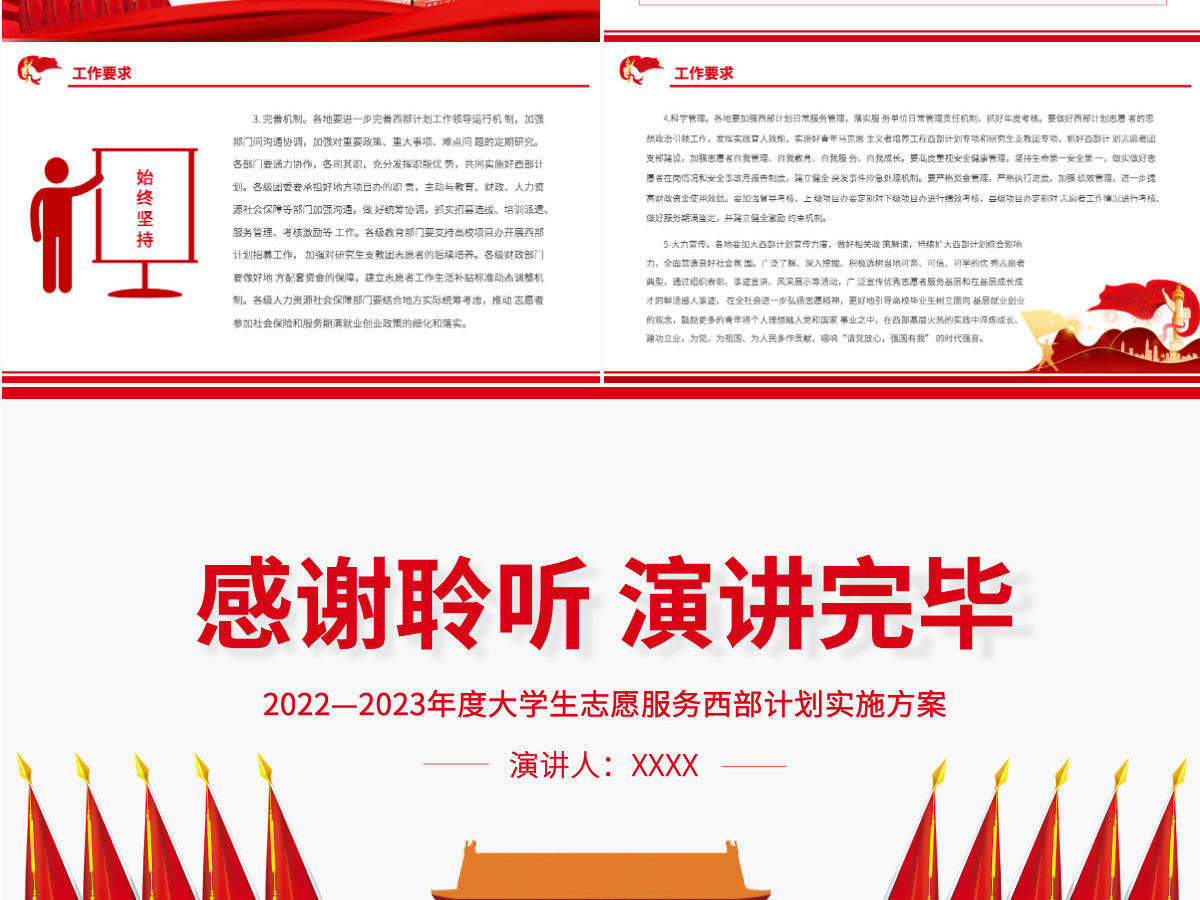 到西部去到基层去2022-2023年度大学生志愿服务西部计划实施方案PPT-含讲稿 到西部去到基层去2022-2023年度大学生志愿服务西部计划实施方案PPT-含讲稿