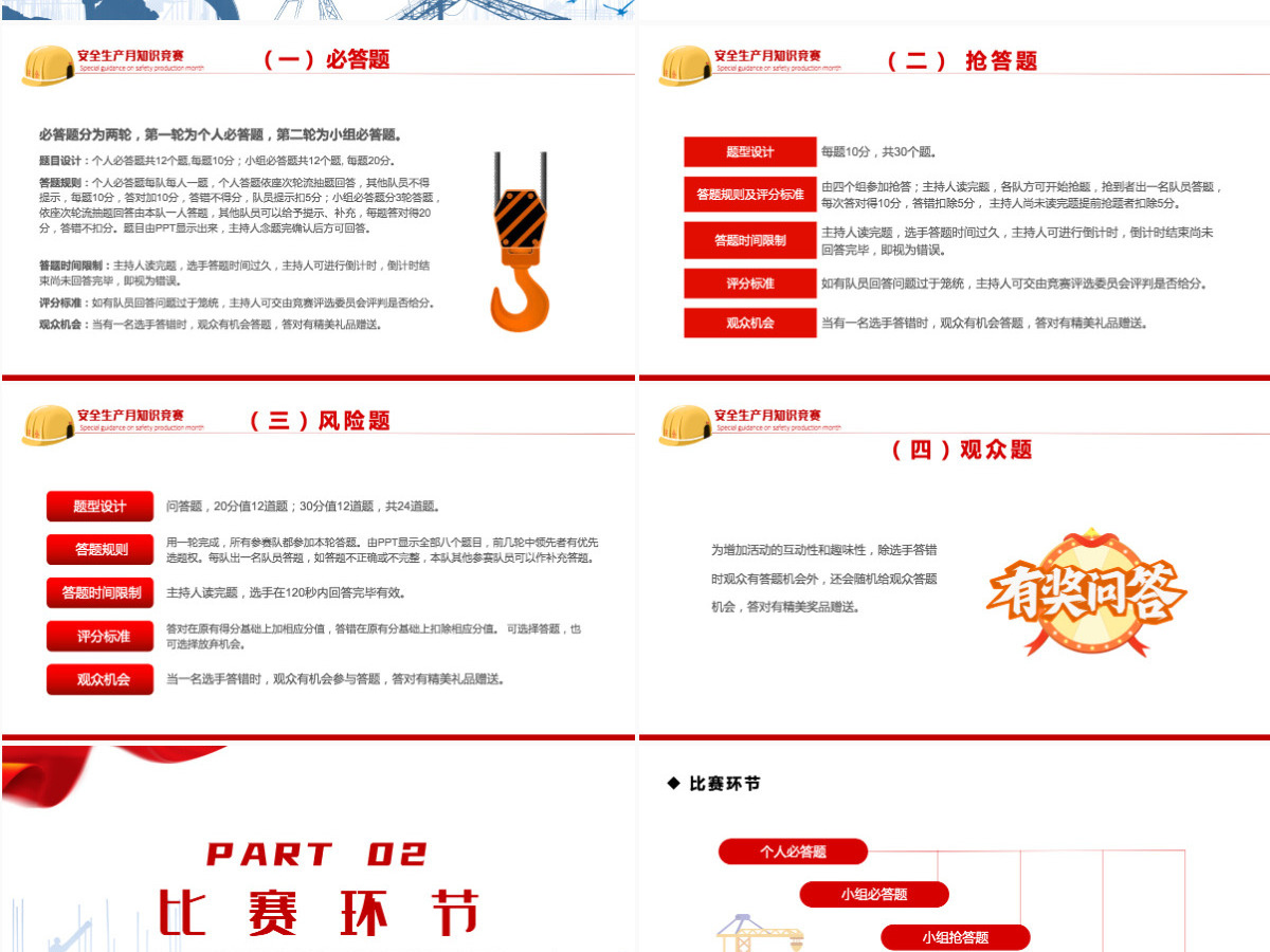安全生产月知识竞赛红色简约风安全生产月知识竞赛专题课件模板PPT 安全生产月知识竞赛红色简约风安全生产月知识竞赛专题课件模板PPT