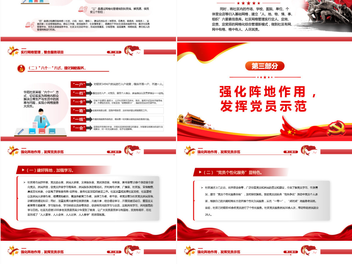 社区特色亮点简洁实用打造社区特色亮点精心服务社区居民工作汇报PPT-含讲稿
