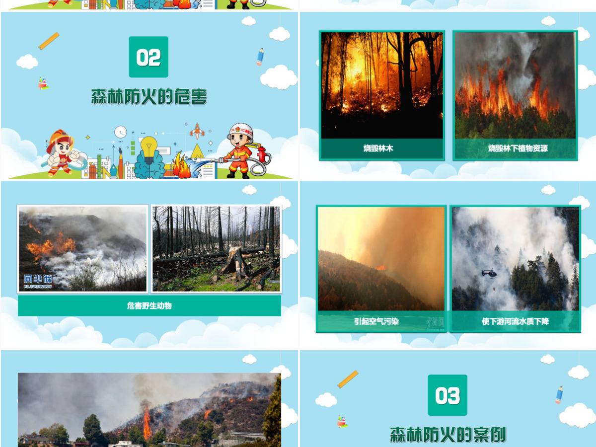 卡通消防宣传课件消防安全ppt模板 卡通消防宣传课件消防安全ppt模板