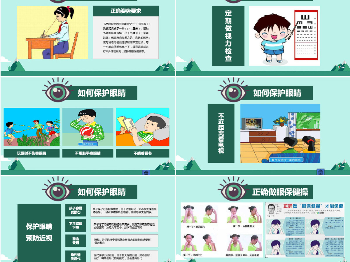 原创全国爱眼日眼睛保护视力保护眼睛PPT模板-版权可商用 原创全国爱眼日眼睛保护视力保护眼睛PPT模板-版权可商用