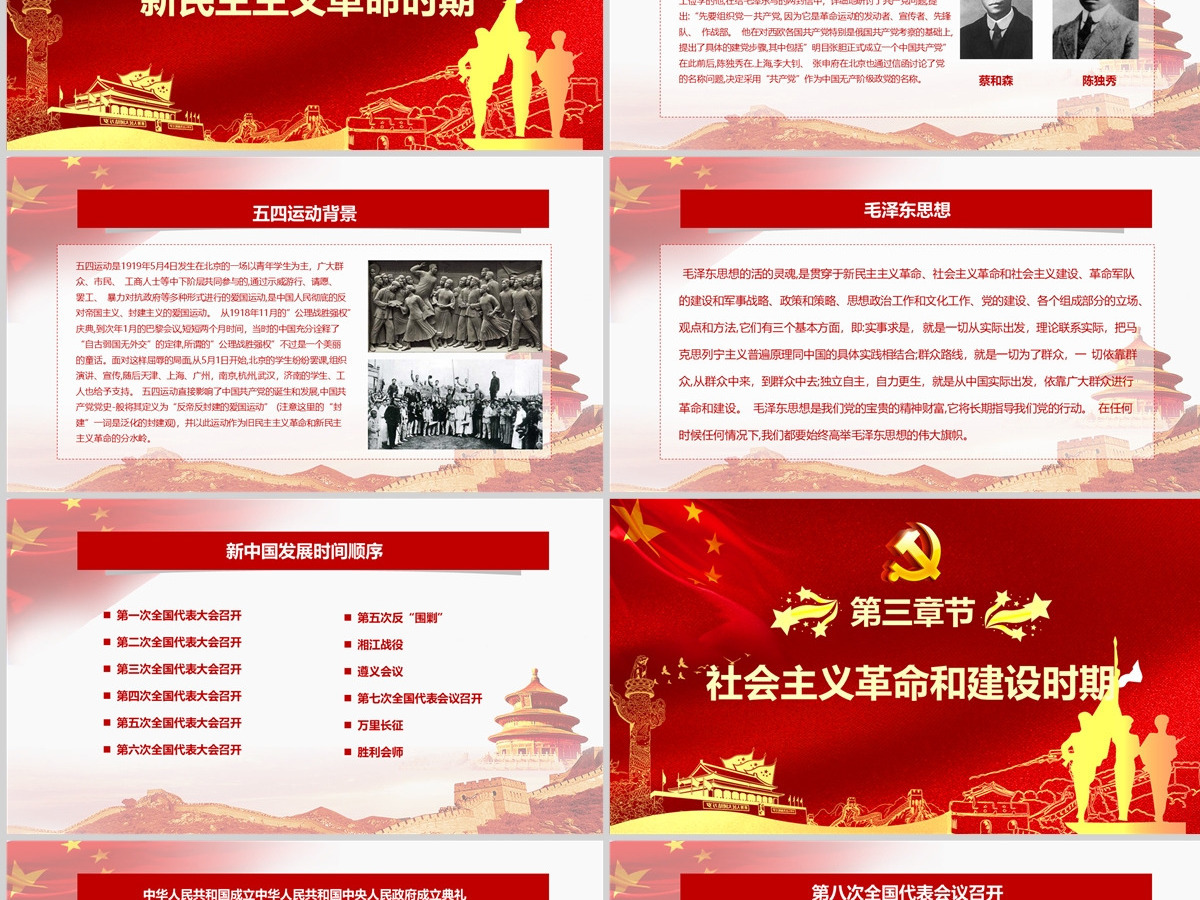 中国共产党建党101周年七一党课光辉历程党史党课PPT模板-含讲稿