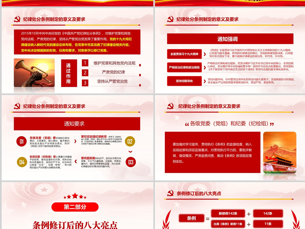 原创精讲新版中国共产党纪律处分条例党课PPT-版权可商用