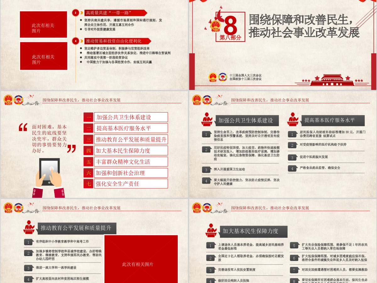 2020全国两会政府工作报告解读PPT