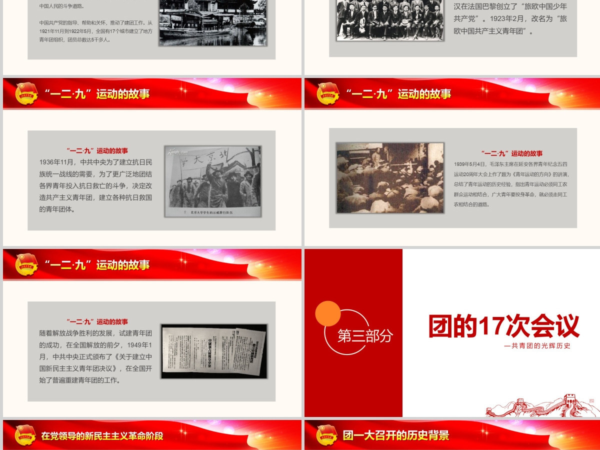 团的历史共青团光辉历史团史共青团PPT