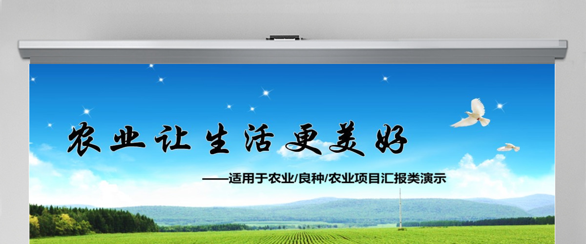 绿色农业部门农业项目汇报PPT动态模板