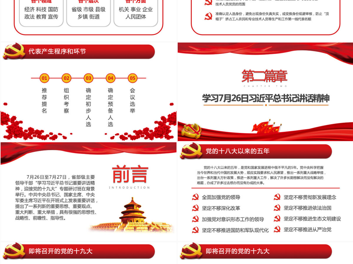 党委党政做合格党员喜迎十九大PPT模板 党委党政做合格党员喜迎十九大PPT模板