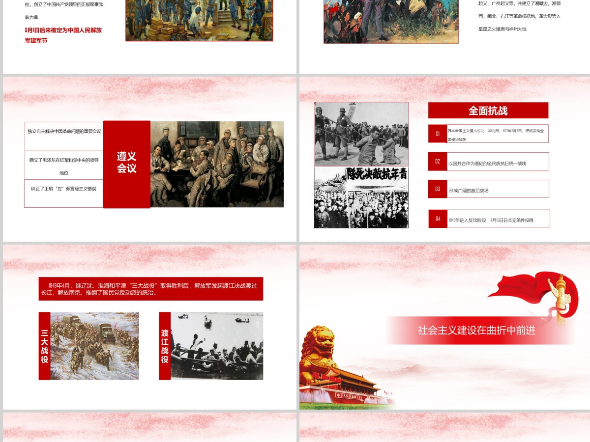 光辉历程荣耀100载建党100周年党课ppt--含讲稿