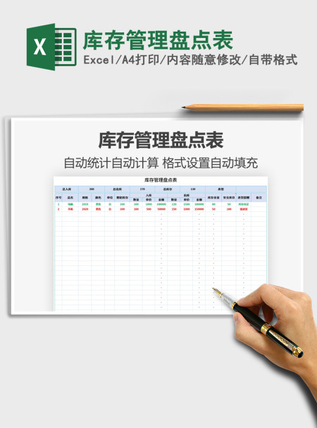2021年库存管理盘点表