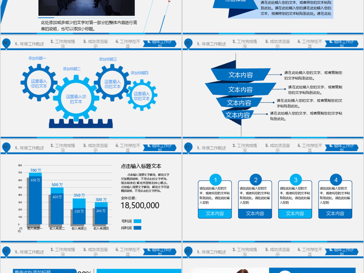 浦发银行工作总结述职报告PPT模板幻灯片