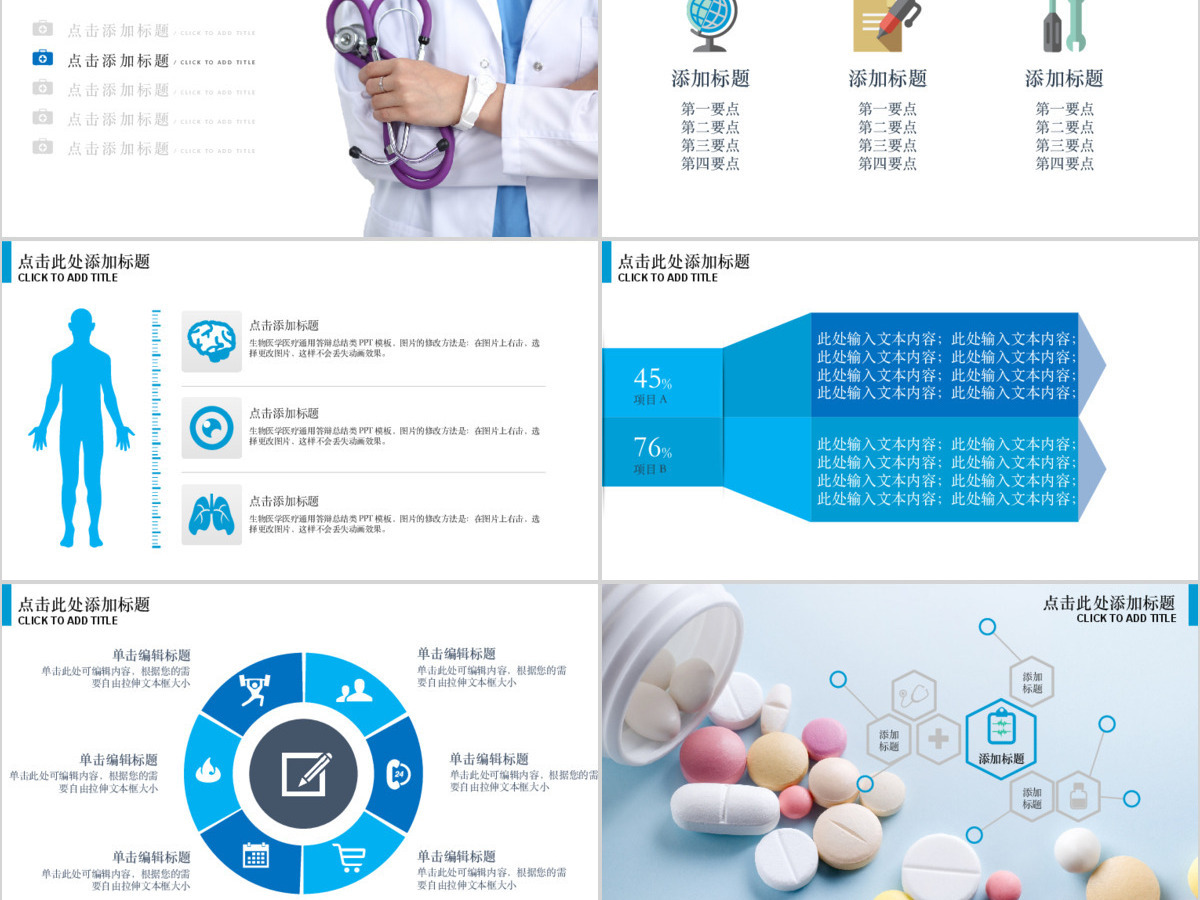 医学医疗医药科学研究汇报PPT动态模板