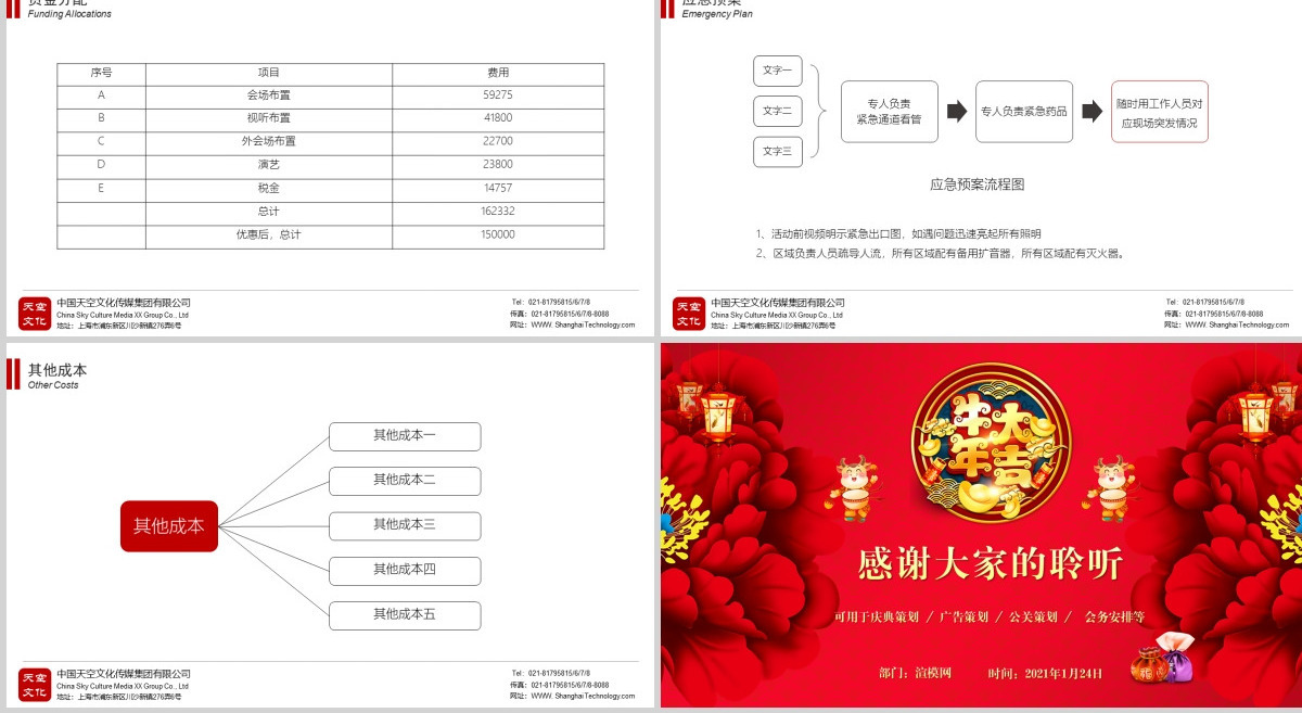 公司晚会年会策划书ppt模板
