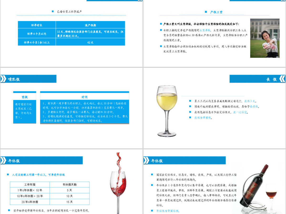 蓝色简约商务通用员工手册