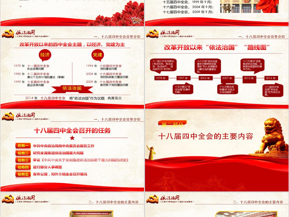 依法治国——学习贯彻党的十八届四中全会精神工作汇报ppt模板 依法治国——学习贯彻党的十八届四中全会精神工作汇报ppt模板